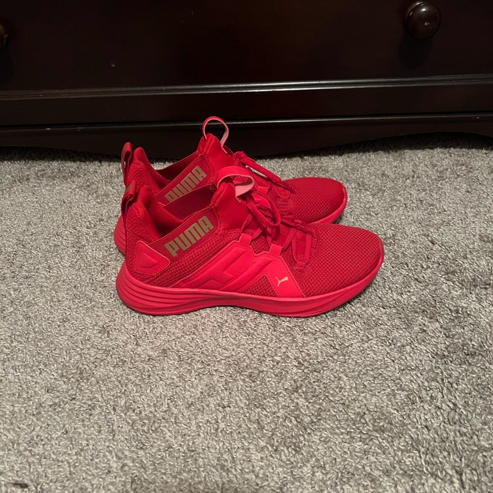 Red sneakers